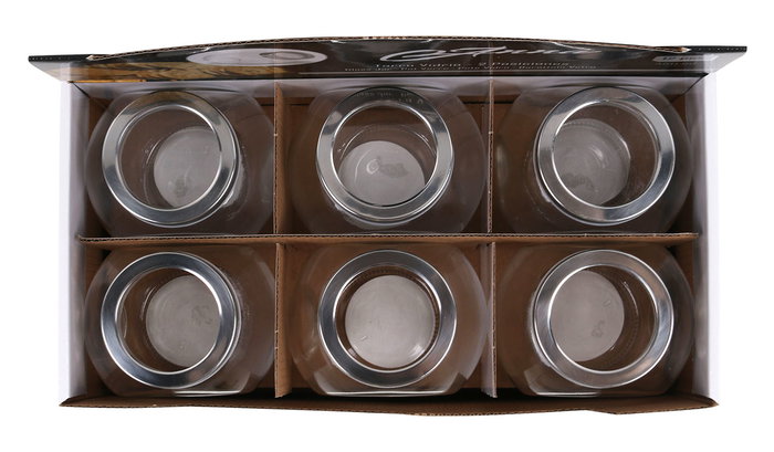 Anna Tarro de Vidrio con Tapa 2 Posiciones, 450 ml, Dimensiones 7,9 x 10,5 x 10,4 cm, Peso 6.27 kg (24 Unidades) Anna Tarro de Vidrio con Tapa 2 Posiciones, 450 ml, Dimensiones 7,9 x 10,5 x 10,4 cm, Peso 6.27 kg (24 Unidades)