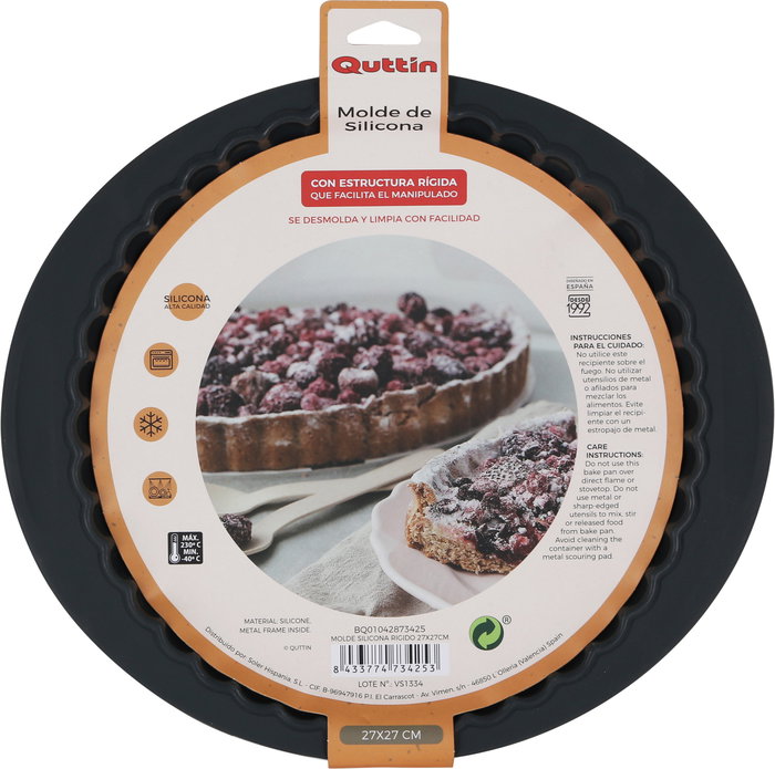 Quttin Molde Silicona Rigido 27 x 27 cm (8 Unidades)