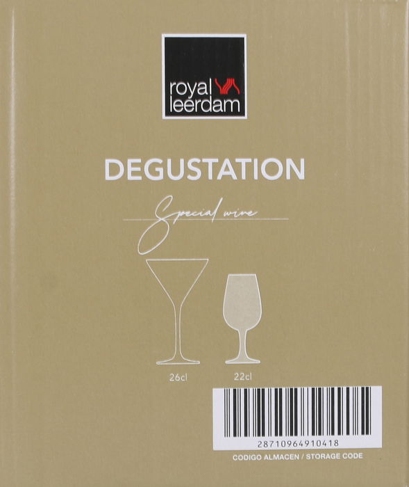 Royal Leerdam - Set de 6 Copas Catavinos "Degustation", 22 cl, Cristal para Vino
