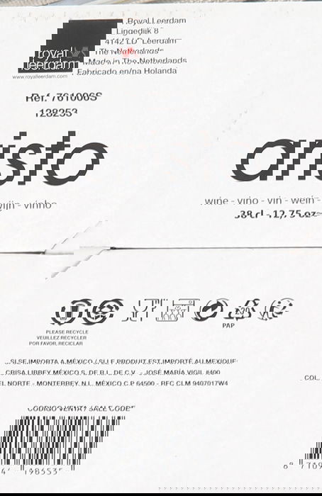 Royal Leerdam Set 6 Copas Vino 38 cl "Aristo"