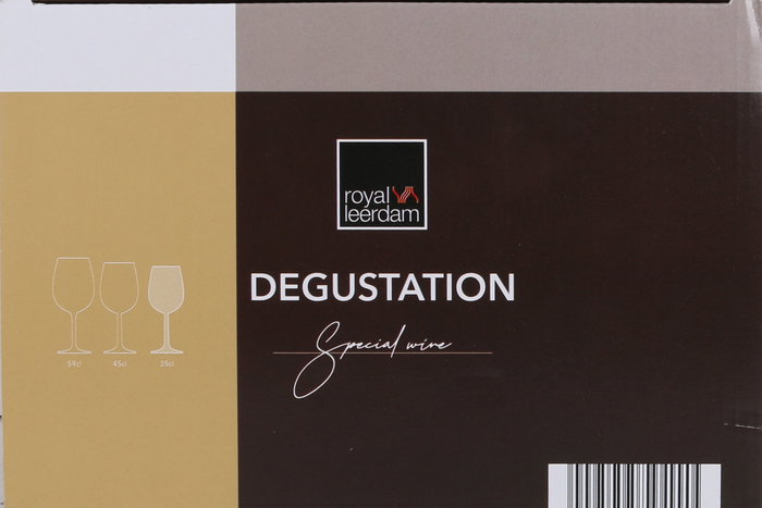 Royal Leerdam - Set de 6 Copas de Vino Degustación, 35 cl c/u - Cristalería para Vino Tinto/Blanco