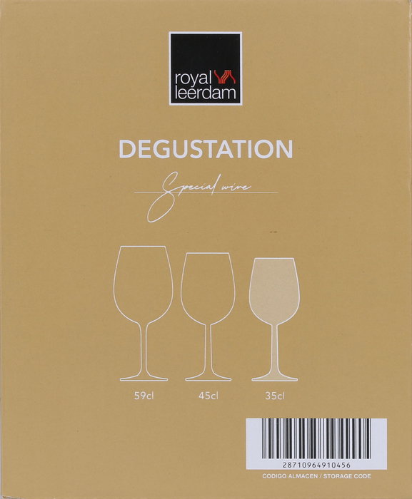 Royal Leerdam - Set de 6 Copas de Vino Degustación, 35 cl c/u - Cristalería para Vino Tinto/Blanco