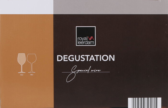 Royal Leerdam Set de 6 Copas de Vino Degustación, Capacidad 53 Cl, Dimensiones 7x9x22 cm, Conjunto de Cristalería