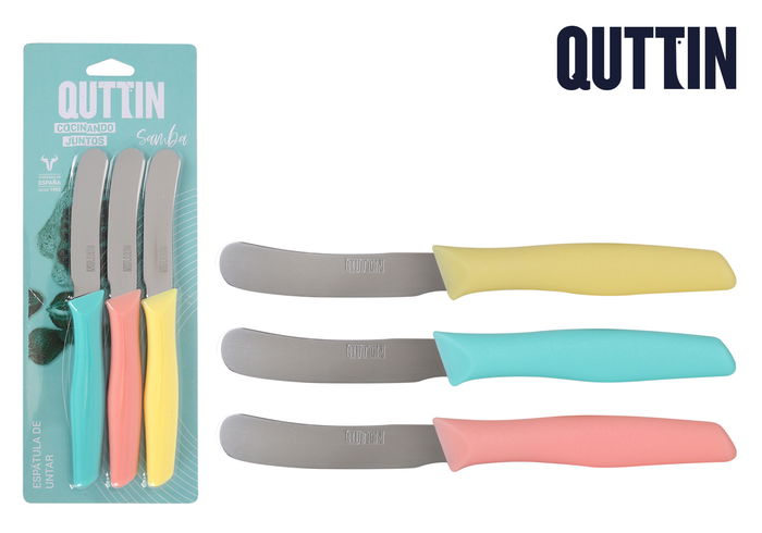 Quttin Set 3Pzs Cuchillos Untar 20 cm Samba (12 Cajas) Quttin Set 3Pzs Cuchillos Untar 20 cm Samba (12 Cajas)