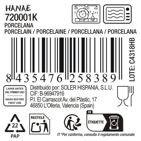 La Mediterranea Bol Aperitivo Japonés 11x6 cm Surtido 6 Decoraciones (36 Unidades)