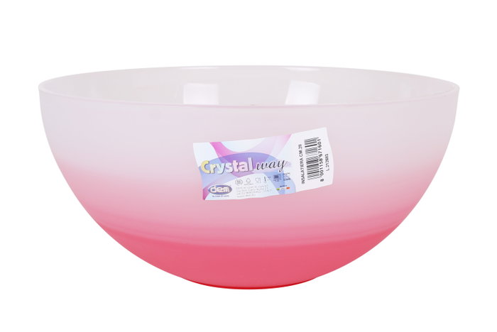 Cristalway Ensaladera de cristal, 4.5 litros (4500 cc), 28 cm de diámetro, forma redonda (8 Unidades)