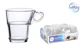 Duralex Set de 6 Tazas de Café Apilables Caprice