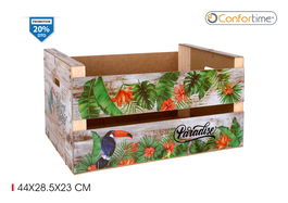 Confortime Caja Wood Brillo 44 cm x 28.5 cm x 23 cm (3 Unidades)