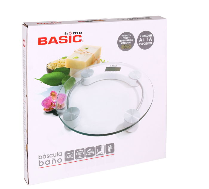 Basic Home Báscula Digital 150 Kg Red. Basic Ho 33 cm x 2.6 cm x 33 cm (6 Unidades) Basic Home Báscula Digital 150 Kg Red. Basic Ho 33 cm x 2.6 cm x 33 cm (6 Unidades)