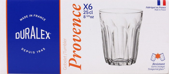Duralex Set 6 Vasos Transparente "Provence" 25 cl (12 Cajas)