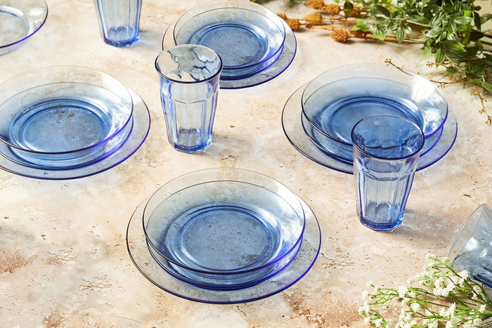 Duralex Vajilla Marine 12 Piezas "Lys" (H19,5 cm, P19 cm, Ll23.5 cm) (2 Unidades)