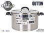 Quttin Olla Acero Inoxidable 26 cm 7.9 L 0.8 mm con Tapa Hele (2 Unidades)