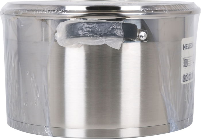 Quttin Olla Acero Inoxidable 26 cm 7.9 L 0.8 mm con Tapa Hele (2 Unidades)