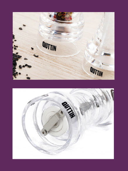 Quttin Molinillo de Pimienta Acrílico 18.5 cm (18 Unidades)