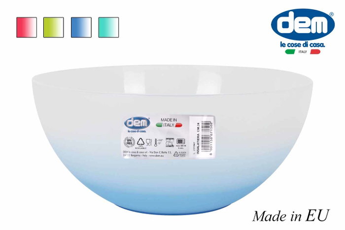 Dem Ensaladera Cristalway de Vidrio 24 cm Ø 3000 ml 3L (12 Unidades)