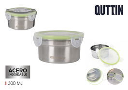 Quttin Fiambrera Hermética Redonda 300ml (12 Unidades)