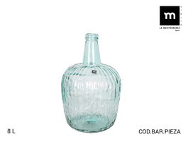 Inde Garrafa Vidrio Rayada 8 L "Apple" Ø 23.5 x 36.8 cm (2 Unidades)