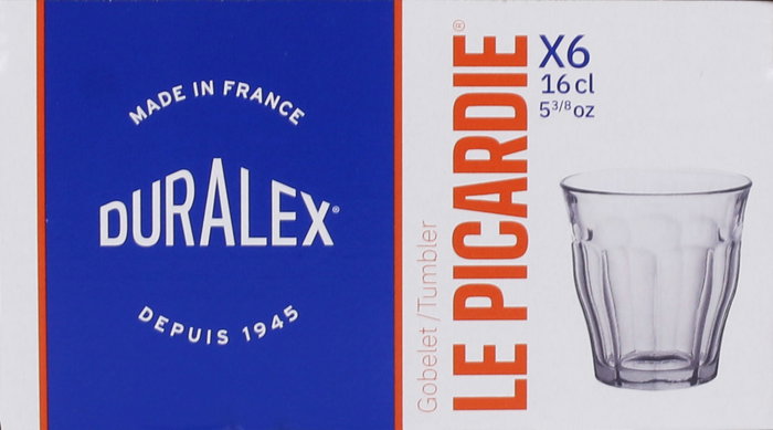 Duralex Set 6 Vasos Transparente 16 cl Picardie (12 Cajas)