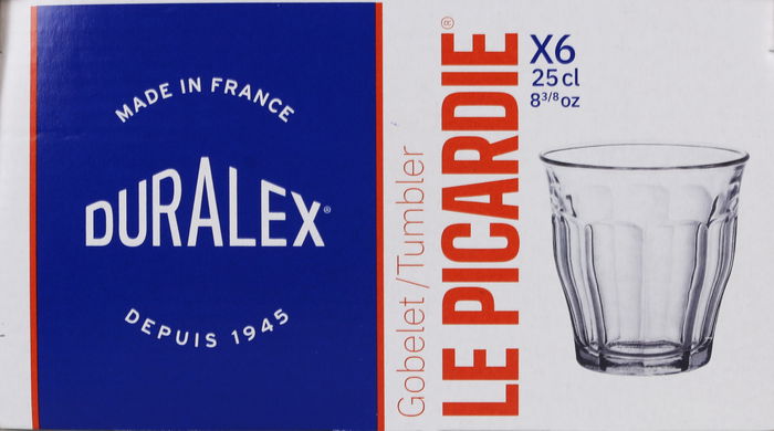 Duralex Set 6 Vasos Transparente Picardie 25 cl (12 Cajas)