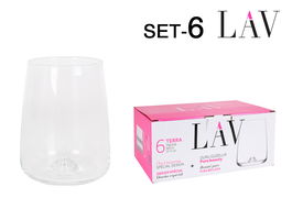 Lav Set 6 Vasos Terra 360Cc 7,6x9,9x6,5Cm (8 Cajas)