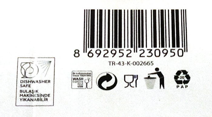 Lav Set 6 Vasos Terra 360Cc 7,6x9,9x6,5Cm (8 Cajas)