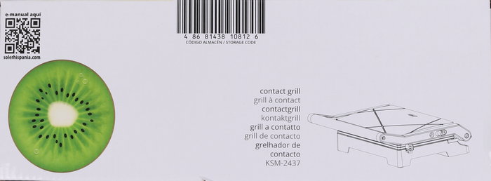 Kiwi Grill Doble 1000W, 23x14.5 cm