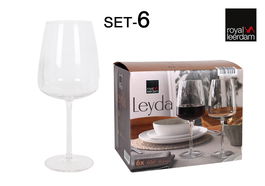 Royal Leerdam Set de 6 Copas de Vino "Leyda", 60 cl - Cristalería para Vino Tinto/Blanco, Conjunto de 6 Piezas