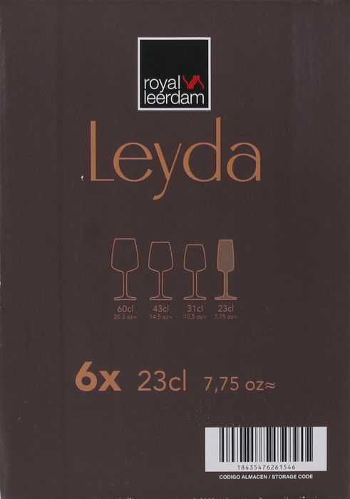 Royal Leerdam Set 6 Copas Champagne Leyda 23 cl