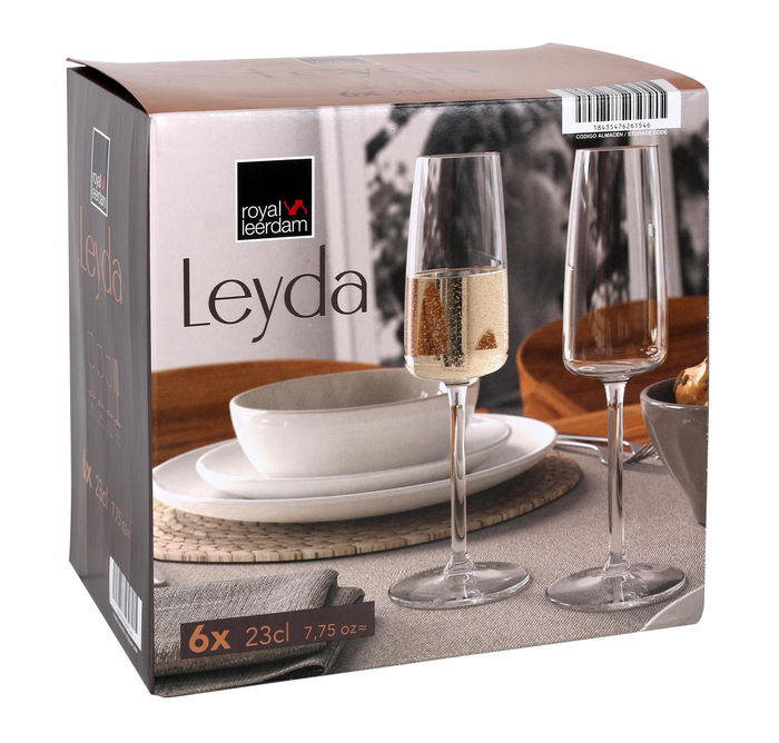 Royal Leerdam Set 6 Copas Champagne Leyda 23 cl