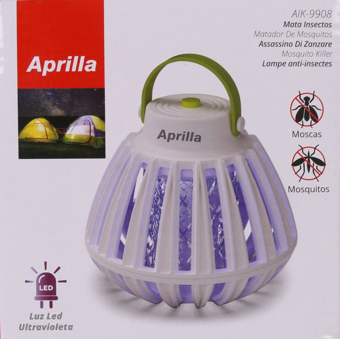 Aprilla Mata Insectos Luz Led Ultravioleta 12 cm (ancho) x 12 cm (alto) x 12 cm (largo) (8 Unidades)