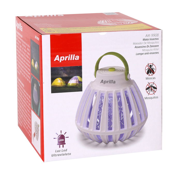Aprilla Mata Insectos Luz Led Ultravioleta 12 cm (ancho) x 12 cm (alto) x 12 cm (largo) (8 Unidades)