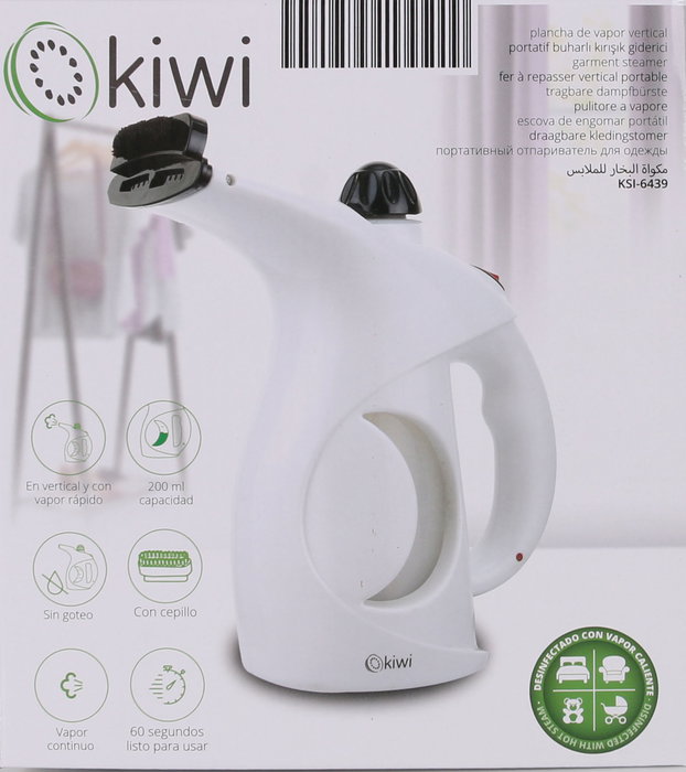 Kiwi Plancha Vapor Vertical Portátil 900W 200ml