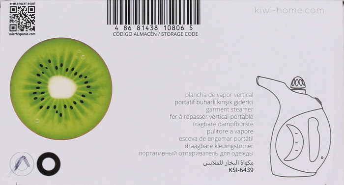 Kiwi Plancha Vapor Vertical Portátil 900W 200ml