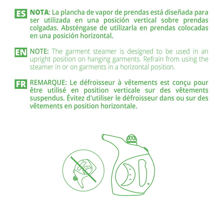 Kiwi Plancha Vapor Vertical Portátil 900W 200ml