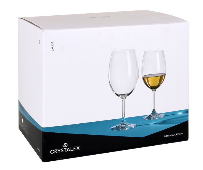 Bohemia Set de 6 Copas de Cristal Lara 540 cc (8 Cajas)