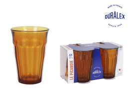 Duralex Set 4 Vasos Picardie 36 cl Ámbar 8.8x12.4cm (8 Cajas)