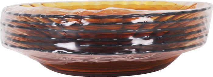 Duralex Plato Hondo Picardie, 23 cm de diámetro, Color Ámbar, Vidrio Templado (48 Unidades)