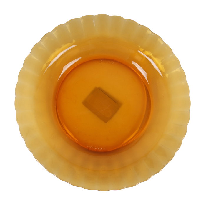 Duralex Plato Hondo Picardie, 23 cm de diámetro, Color Ámbar, Vidrio Templado (48 Unidades)