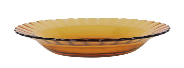 Duralex Plato Hondo Picardie, 23 cm de diámetro, Color Ámbar, Vidrio Templado (48 Unidades)