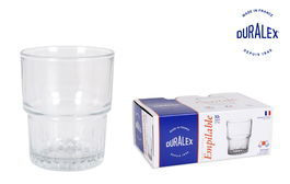 Duralex Set 6 Vasos Transparente Apilable 16 cl (12 Cajas)