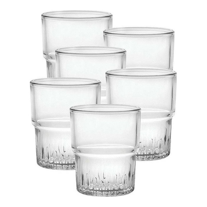 Duralex Set de 6 Vasos Apilables Transparentes 16 cl (12 Cajas)