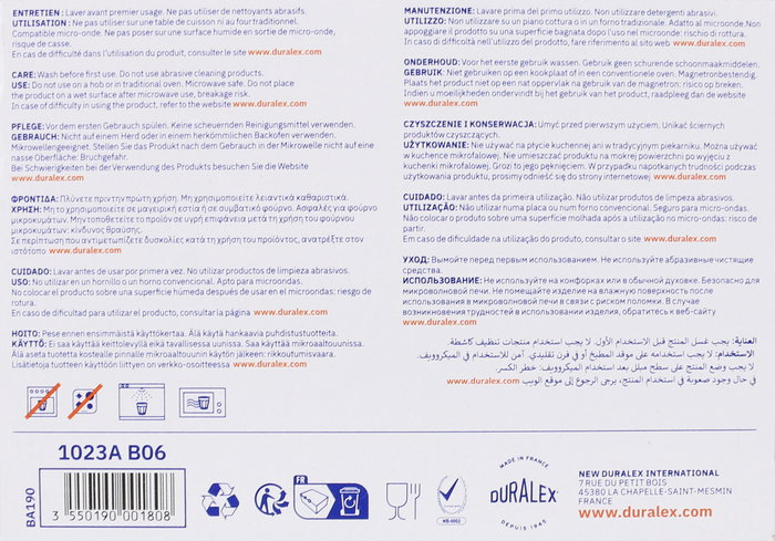 Duralex Set 6 Vasos Transparentes 90 cc Picardie ø6.5x6.5x7 cm (24 Cajas)