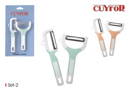 Wooow Set de 2 Peladores de Cocina Profesionales Cuyfor