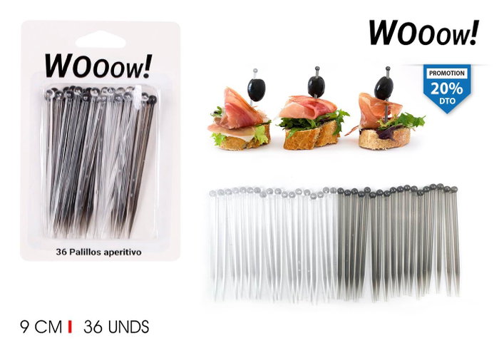 Palillos Picar Plastico 36Unds Wooow (36 Unidades) Palillos Picar Plastico 36Unds Wooow (36 Unidades)