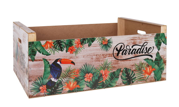 Confortime Caja Wood Brillo Paradise 58 x 39 x 23 cm (3 Unidades)