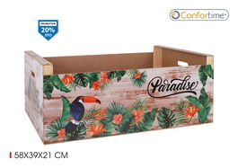 Confortime Caja Wood Brillo Paradise 58 x 39 x 23 cm (3 Unidades)
