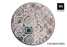 La Mediterranea Bajo Plato "Grecia" Monaco Brillo Ø32.5 cm (6 Unidades)