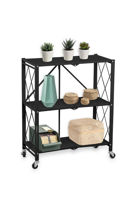 Confortime Estantería Plegable de 3 Niveles, 71 x 34 x 86 cm