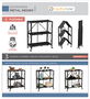Confortime Estantería Plegable de 3 Niveles, 71 x 34 x 86 cm