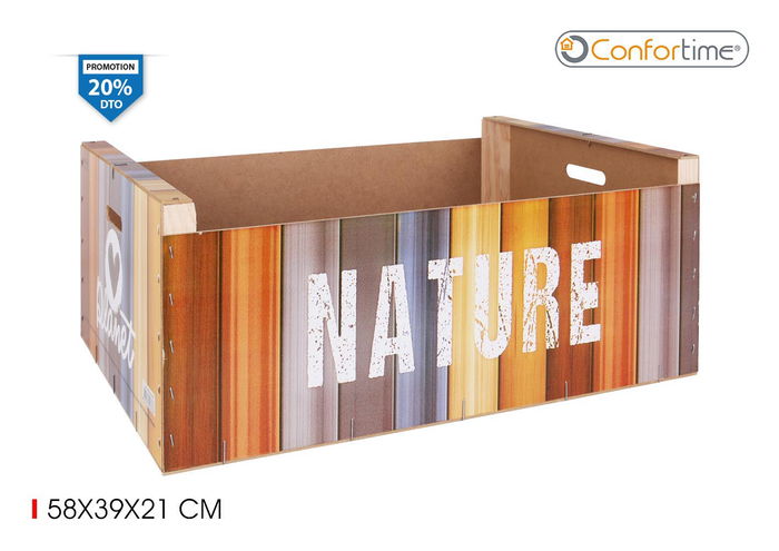 Confortime Caja Wood Brillo Nature C 58 cm x 39 cm x 23 cm (3 Unidades) Confortime Caja Wood Brillo Nature C 58 cm x 39 cm x 23 cm (3 Unidades)